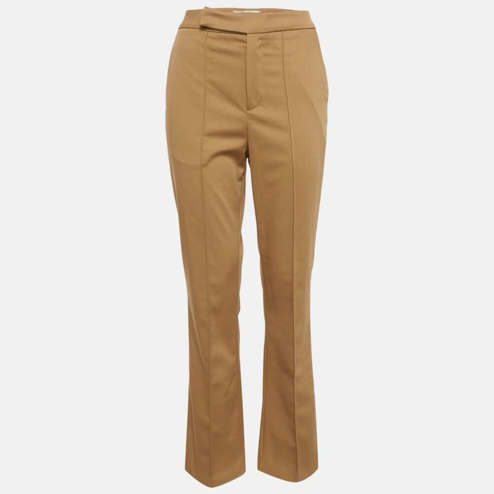 Third Form Nut Brown Gabardine Flared Trousers Xs